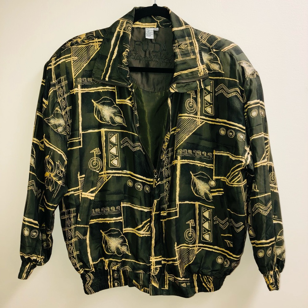 Fuda International Silk Bomber Jacket